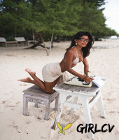 glamorous tanned onlyfans model tita sahara strips naked on a sandy beach96710